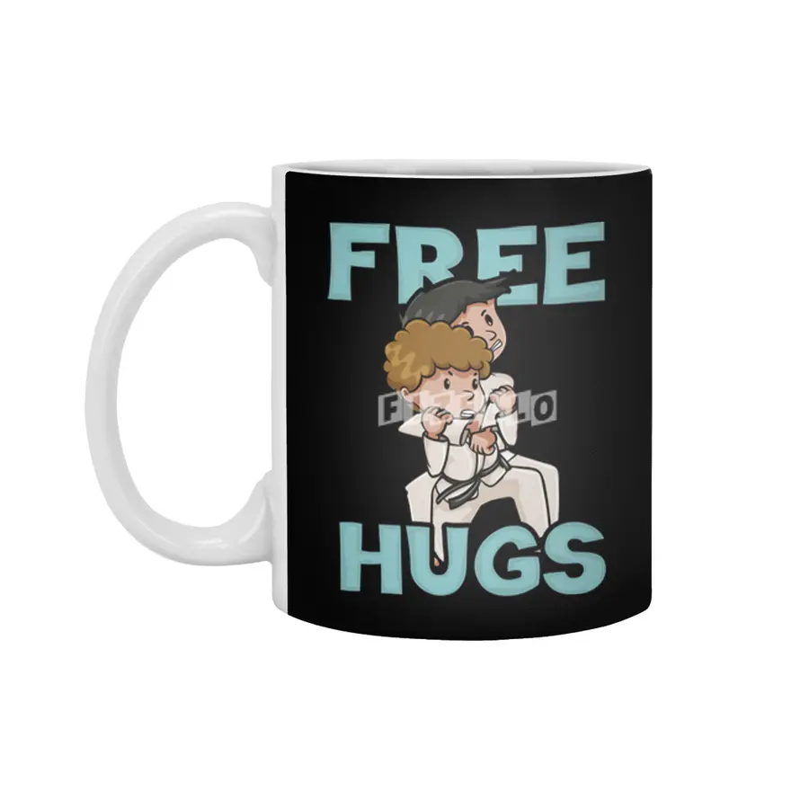 Free Hugs Martial Arts Jiu Jitsu Kung Fu Beyaz Kupa