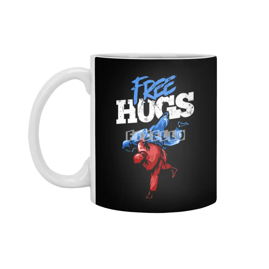 Free Hugs Martial Arts Jiu Jitsu Kung Fu Beyaz Kupa
