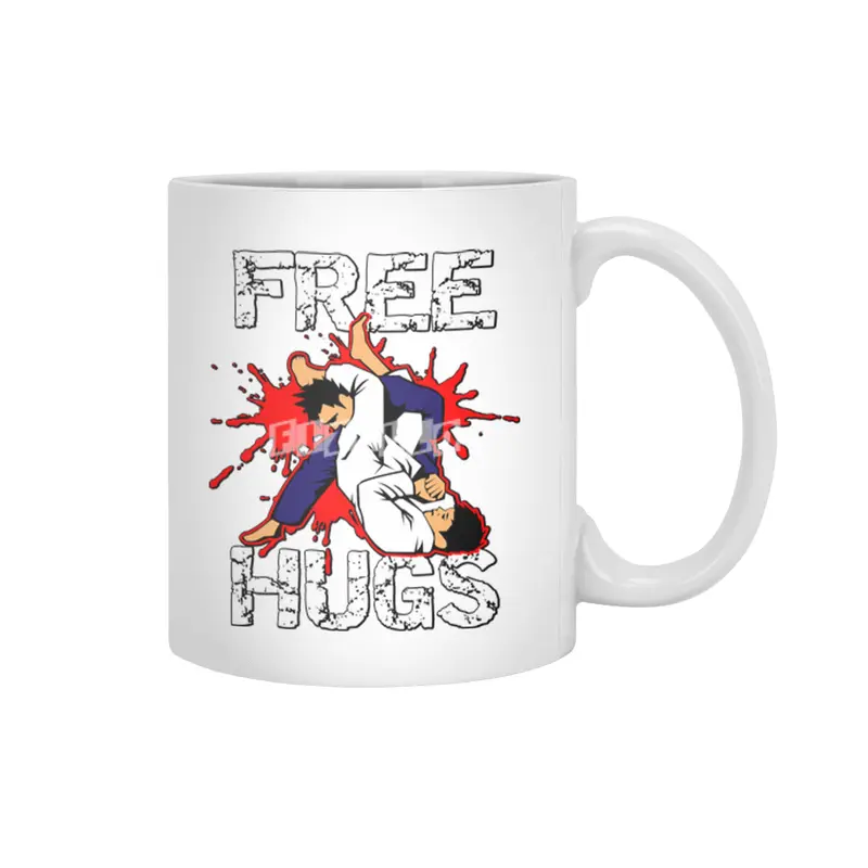 Free Hugs Martial Arts Jiu Jitsu Kung Fu Beyaz Kupa