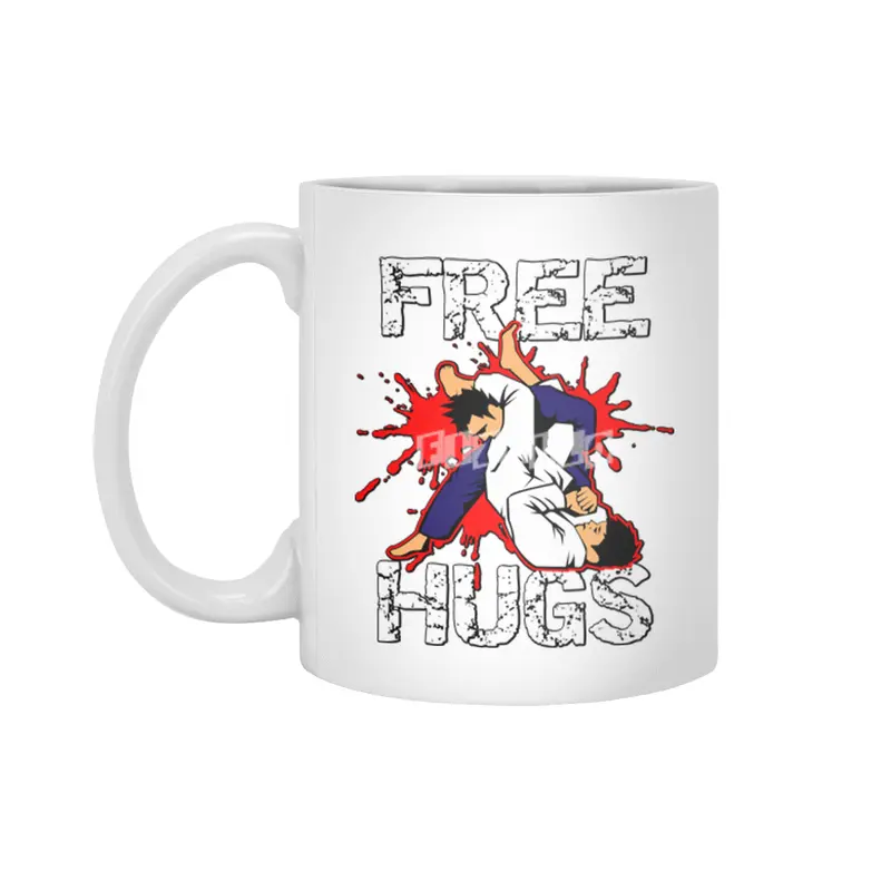 Free Hugs Martial Arts Jiu Jitsu Kung Fu Beyaz Kupa