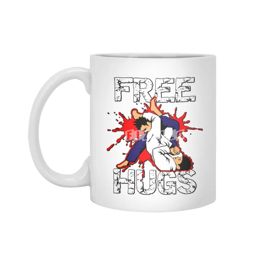 Free Hugs Martial Arts Jiu Jitsu Kung Fu Beyaz Kupa