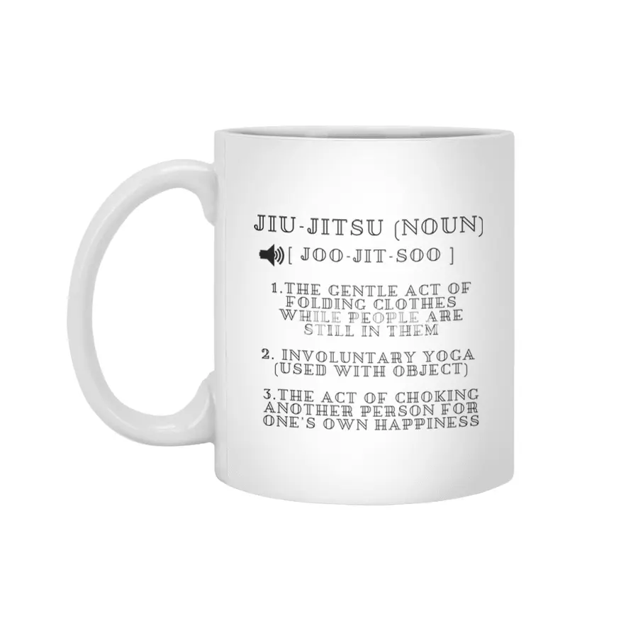 Definition of Jiu Jitsu /Funny BJJ Jiu Jitsu MMA Beyaz Kupa