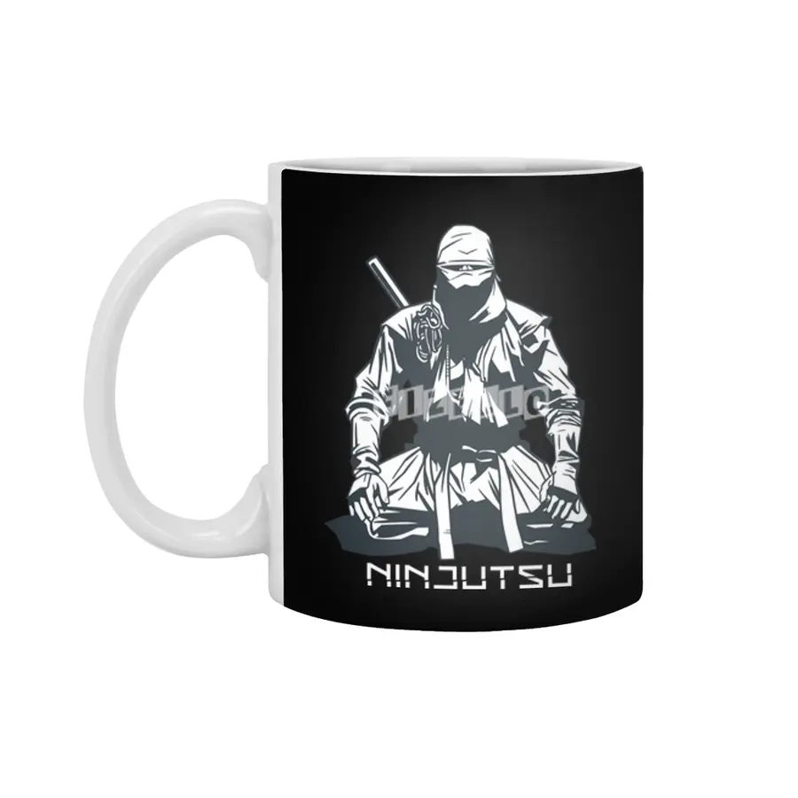 Ninja Jiu Jitsu Fighter Warrior Beyaz Kupa