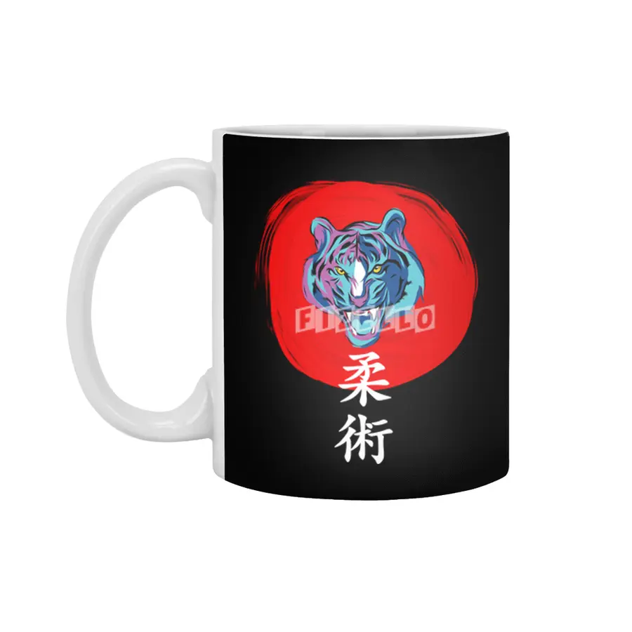 Martial arts karate jiu jitsu tiger Beyaz Kupa