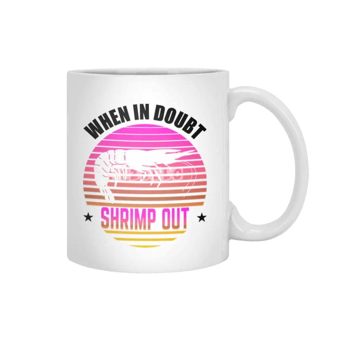 When In Doubt Shrimp Out Jiu Jitsu BJJ Martial Arts Beyaz Kupa