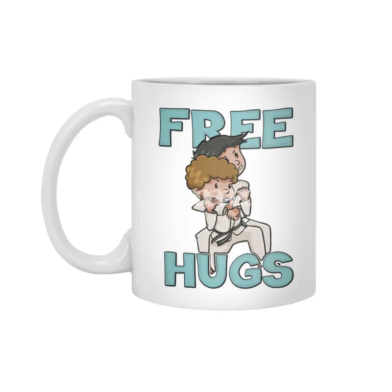Free Hugs Martial Arts Jiu Jitsu Kung Fu Beyaz Kupa