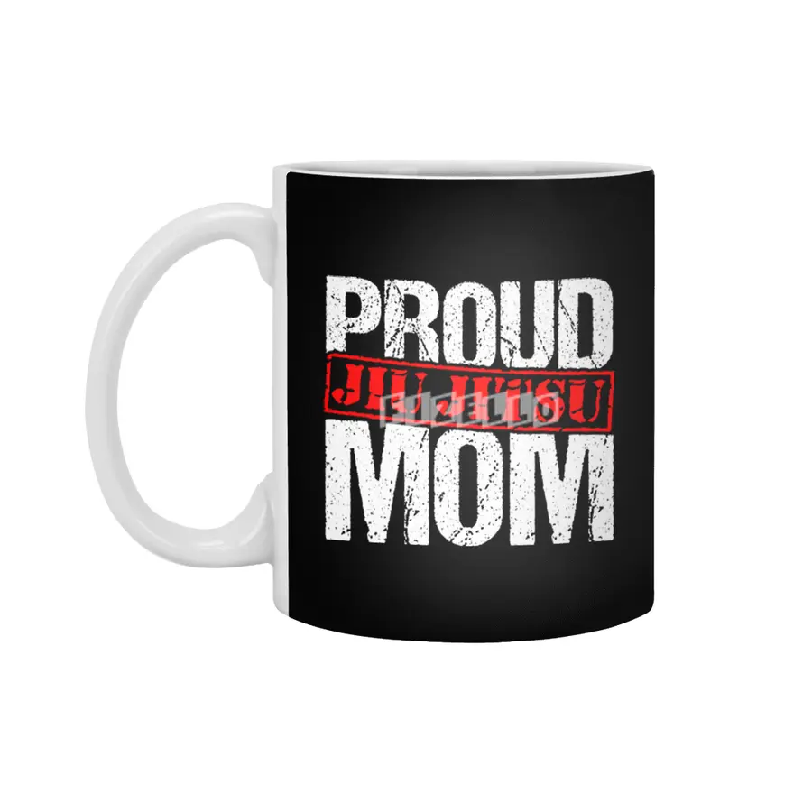 Proud Jiu Jitsu Mom BJJ Martial Arts Beyaz Kupa