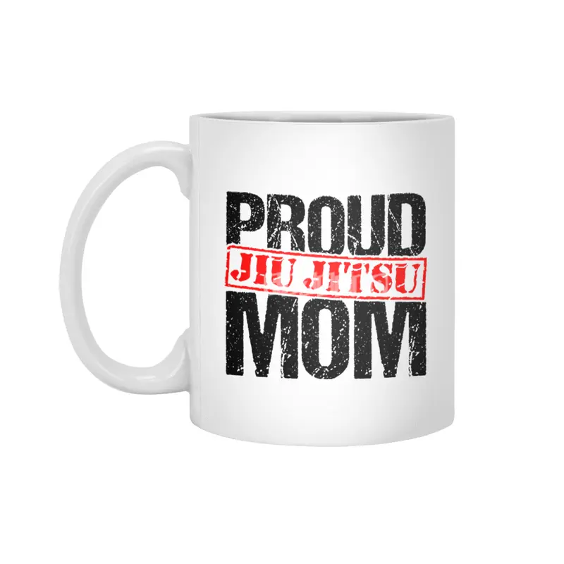 Proud Jiu Jitsu Mom BJJ Martial Arts Beyaz Kupa