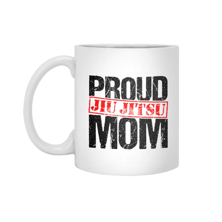 Proud Jiu Jitsu Mom BJJ Martial Arts Beyaz Kupa