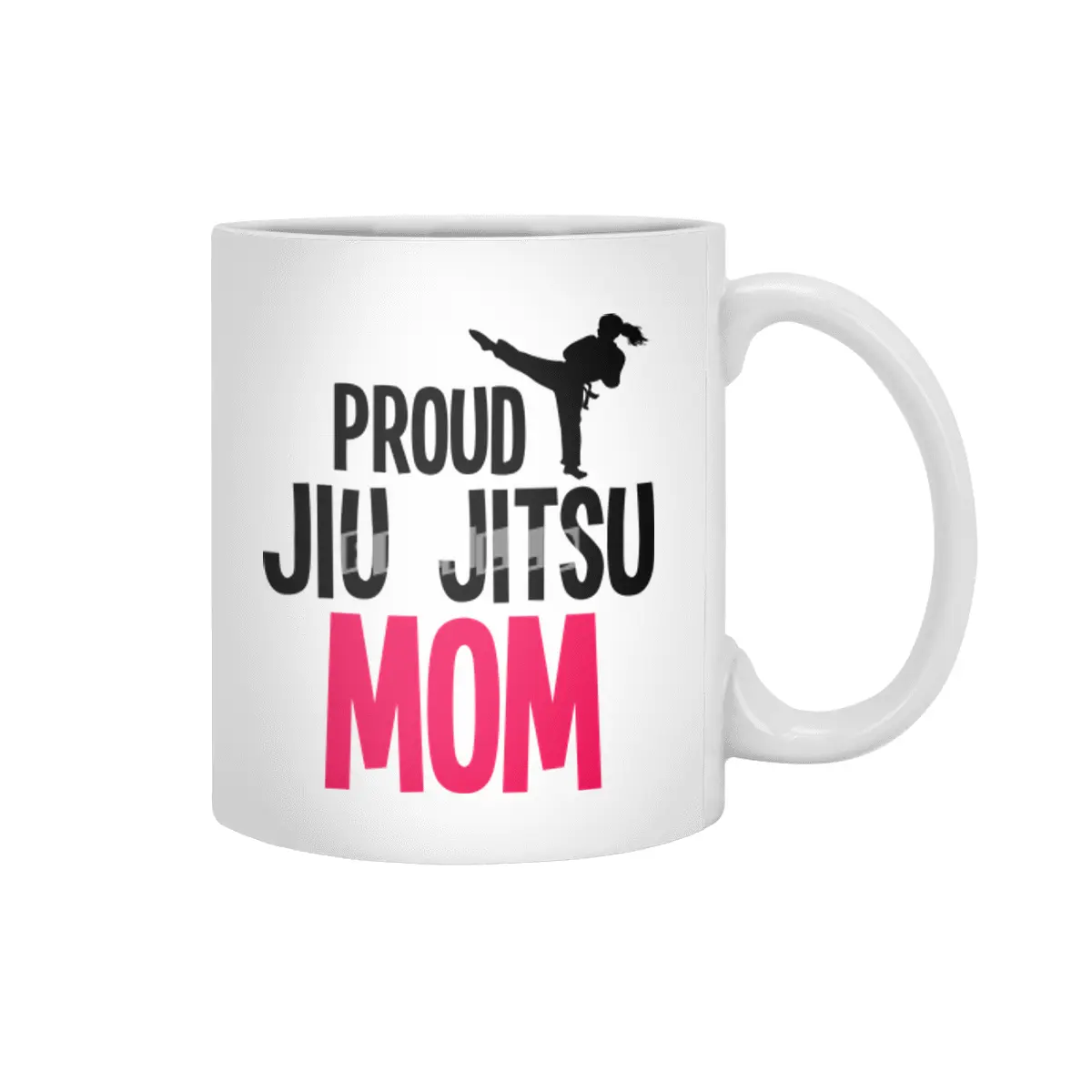 Proud Jiu Jitsu Mom BJJ Martial Arts Beyaz Kupa