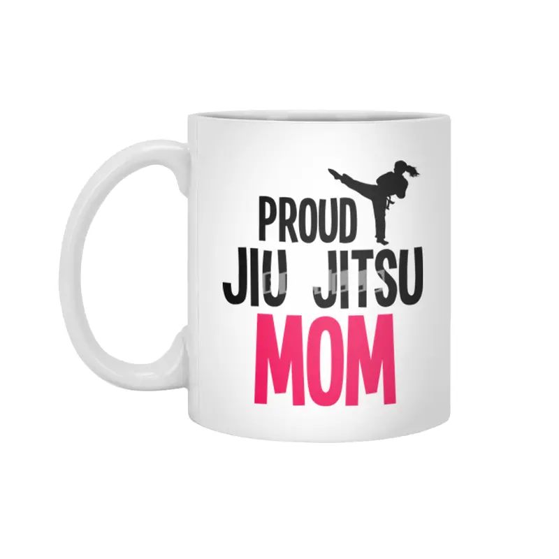 Proud Jiu Jitsu Mom BJJ Martial Arts Beyaz Kupa