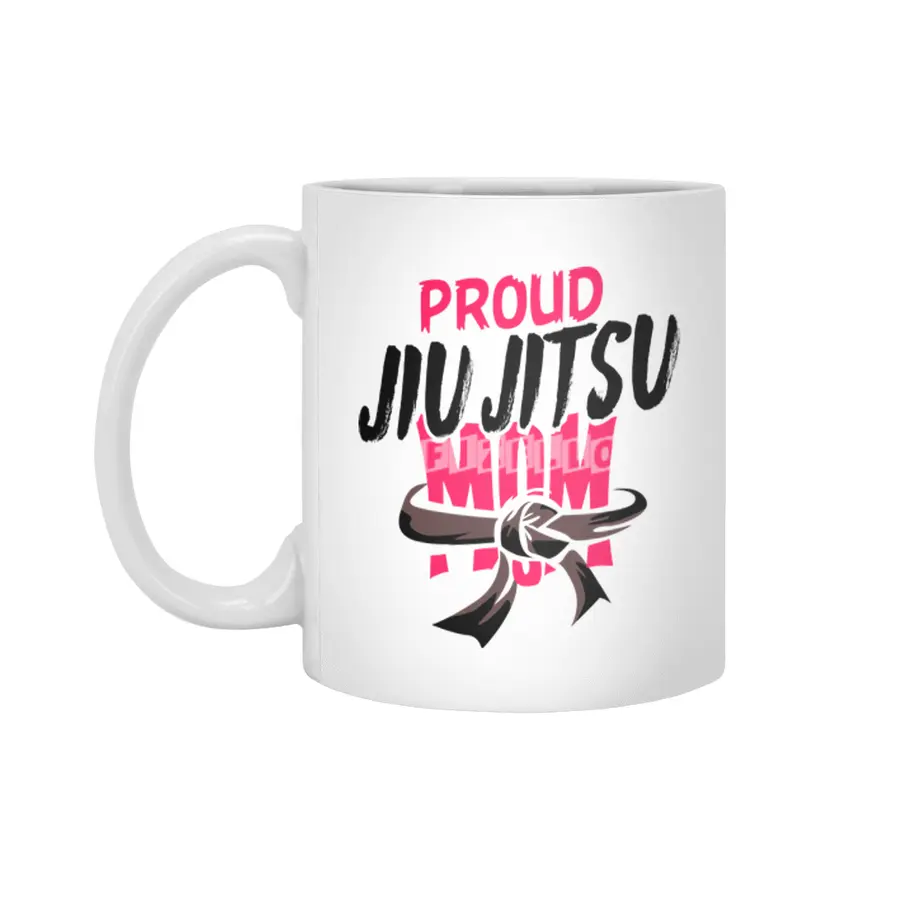 Proud Jiu Jitsu Mom BJJ Martial Arts Beyaz Kupa