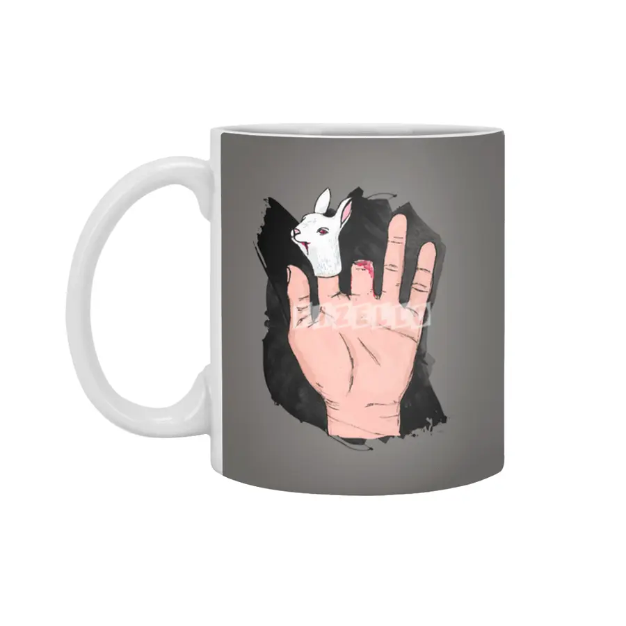 Never give The Finger to a bunny! Beyaz Kupa