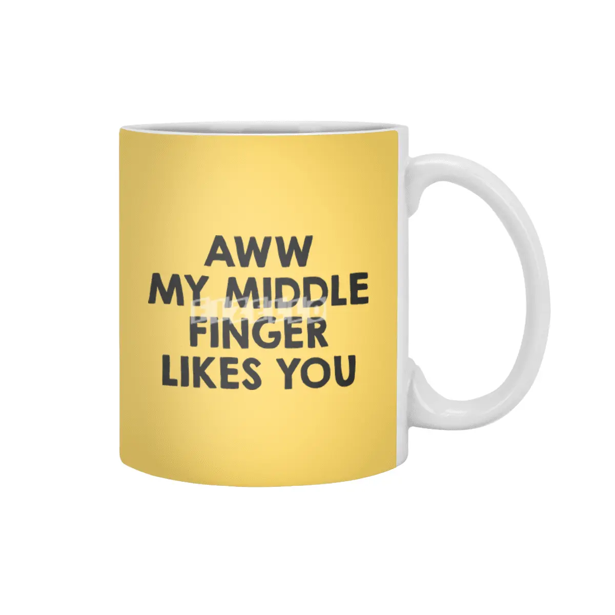 Awww.. My middle finger likes you Beyaz Kupa