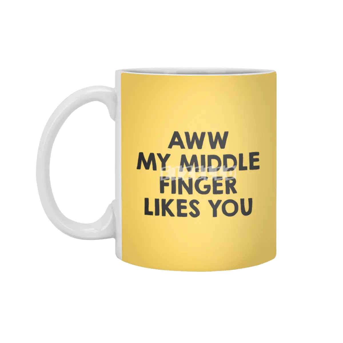Awww.. My middle finger likes you Beyaz Kupa