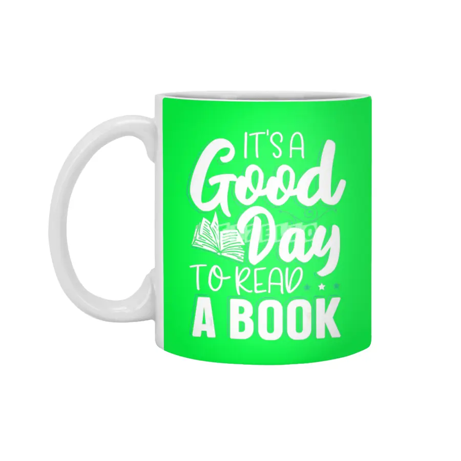 Mens Its A Good Day To Read A Book Reading Beyaz Kupa
