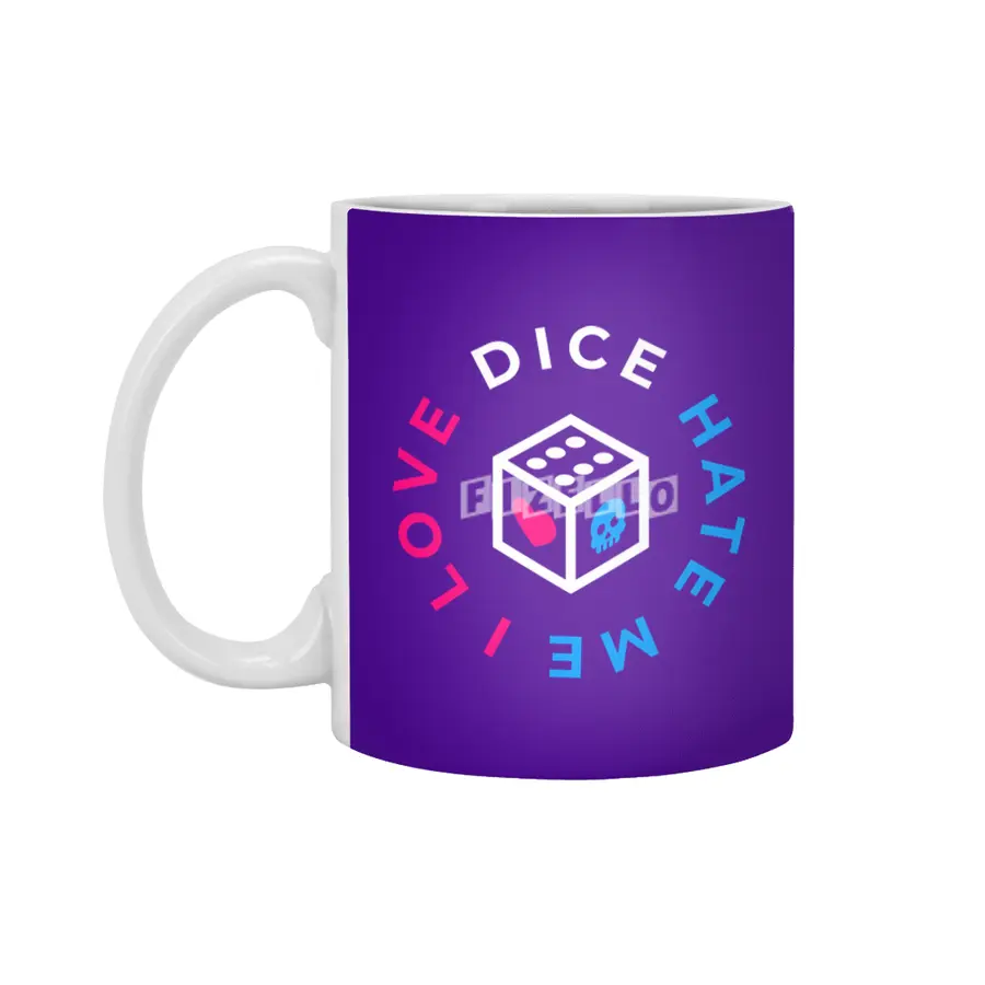 I Love Dice But Dice Hate Me Beyaz Kupa
