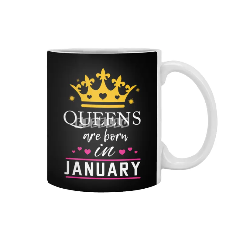 Queens are born in january birthday gift for her Beyaz Kupa