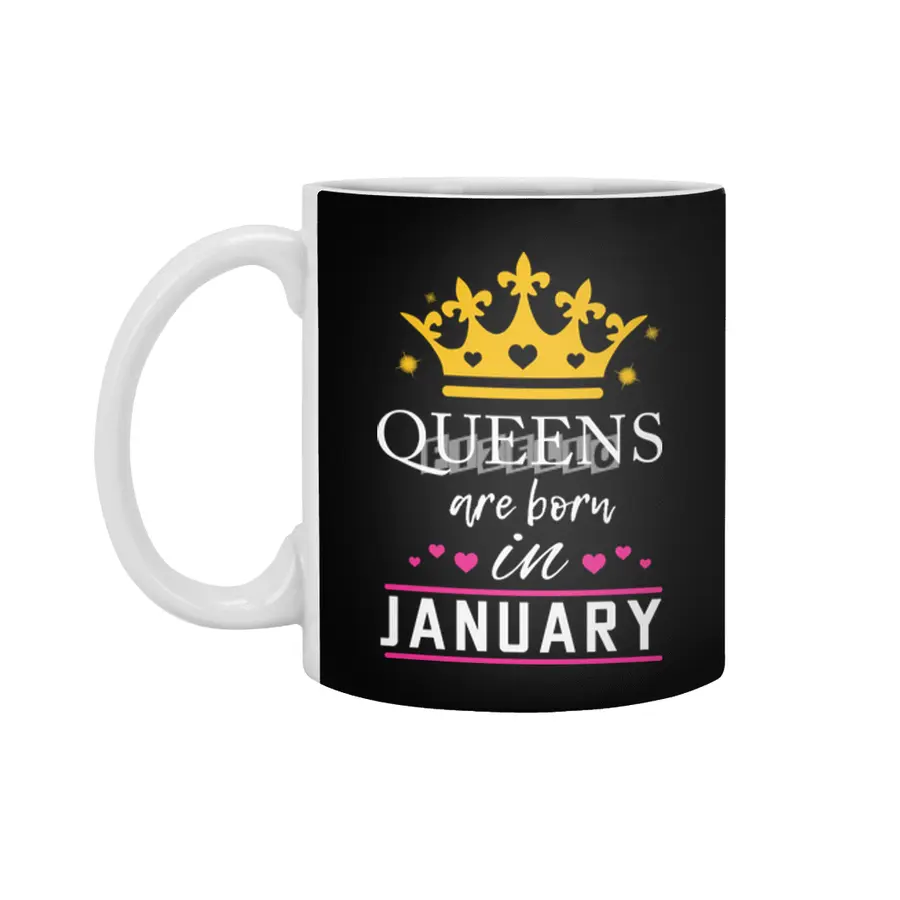 Queens are born in january birthday gift for her Beyaz Kupa