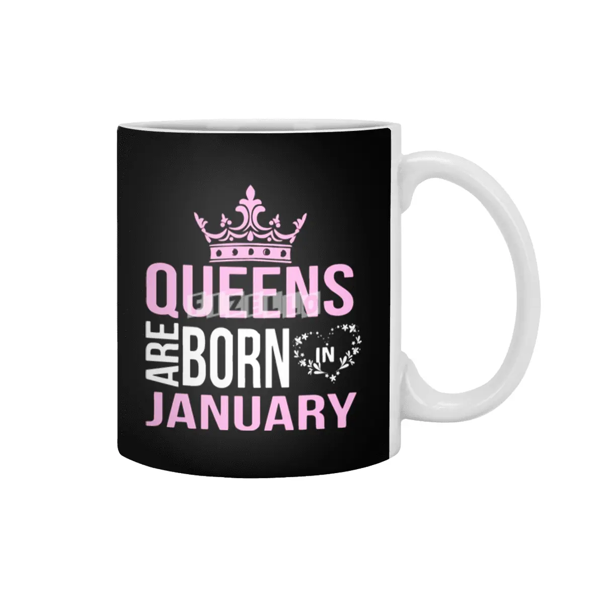 Queens are born in January T-shirt Beyaz Kupa