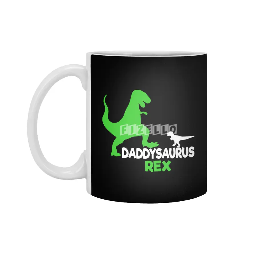 daddysaurus rex geek Beyaz Kupa