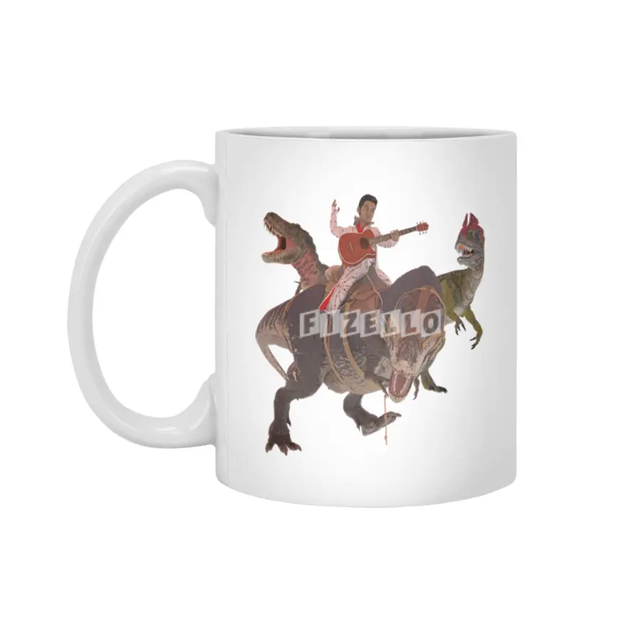 Elvis T Rex Rider Beyaz Kupa