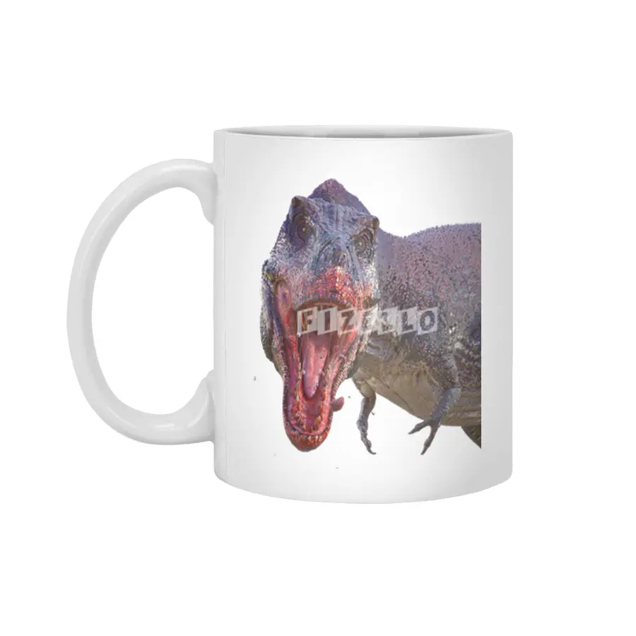 T Rex Male Eating Beyaz Kupa