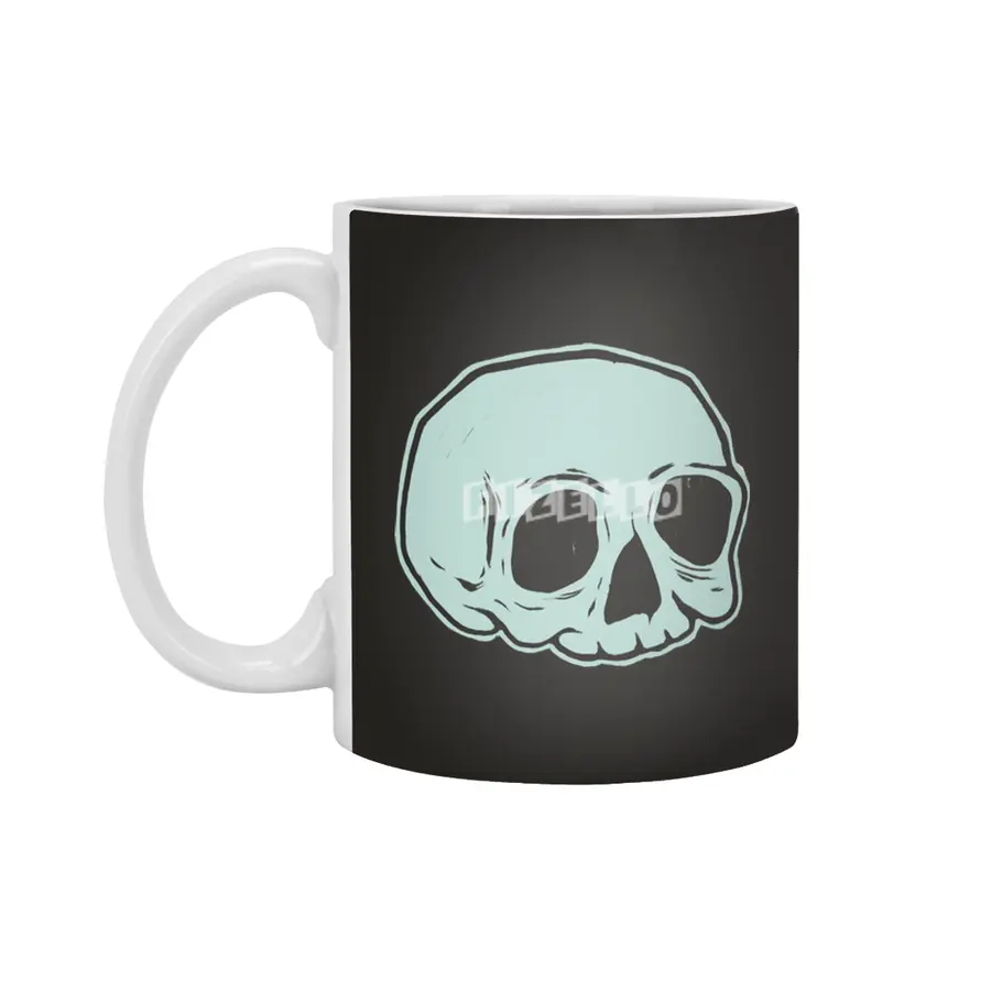 Classic Skull (BLUE) Beyaz Kupa