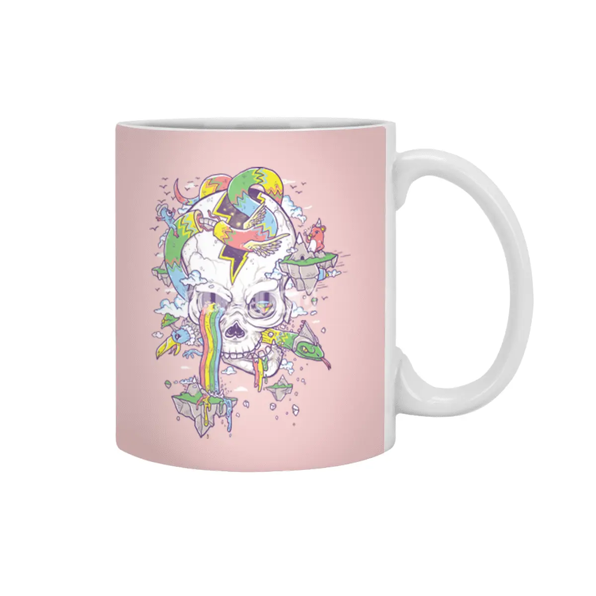 Flying Rainbow Skull Island Beyaz Kupa