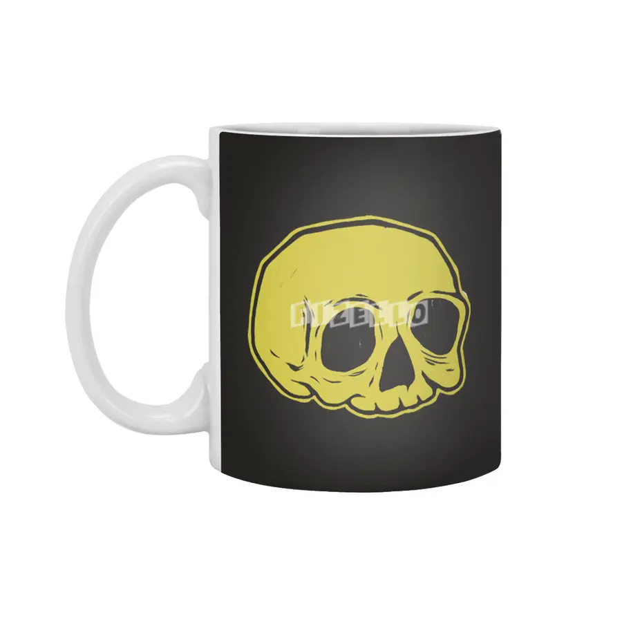 Classic Skull (YELLOW) Beyaz Kupa