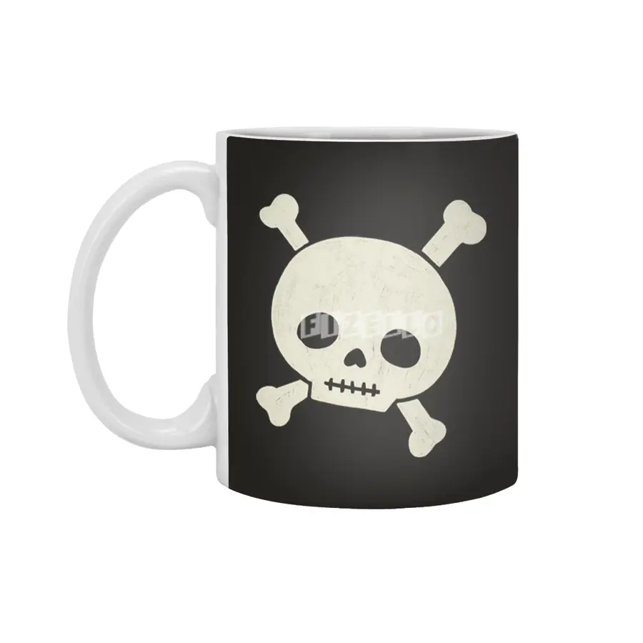 Cute Skull and Bones Beyaz Kupa