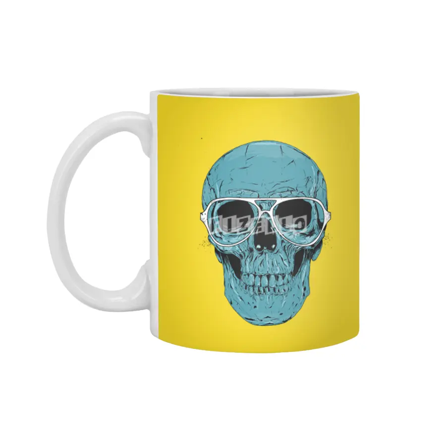 Blue skull Beyaz Kupa