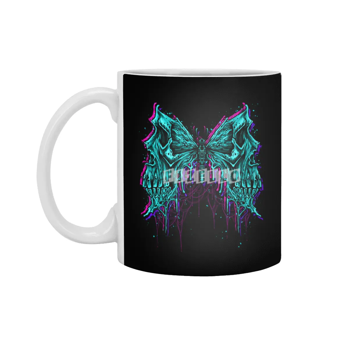 butterfly death skull monster Beyaz Kupa