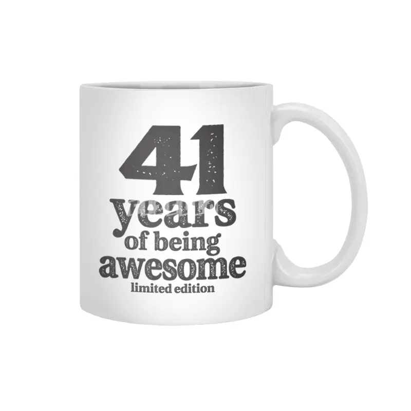 41 Years Of Being Awesome 41st Birthday Beyaz Kupa