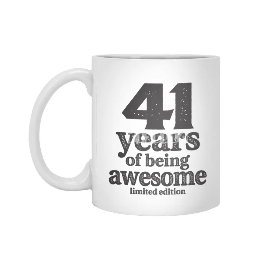 41 Years Of Being Awesome 41st Birthday Beyaz Kupa