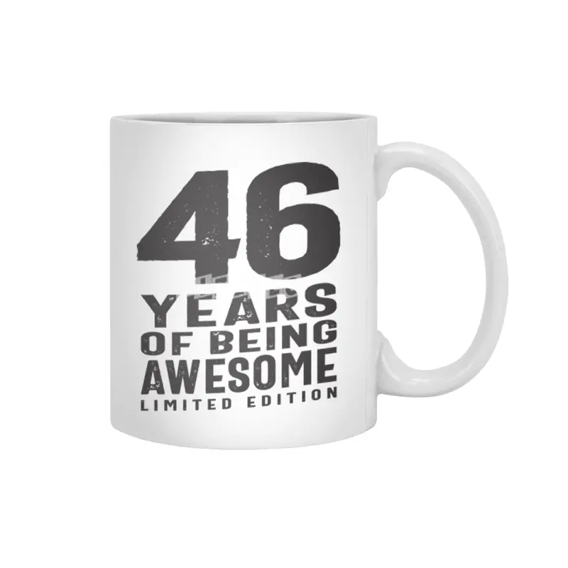46 Years Of Being Awesome 46th Birthday Beyaz Kupa