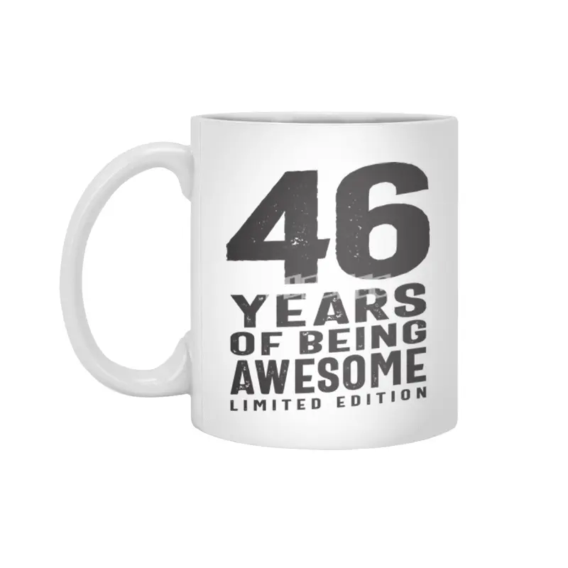 46 Years Of Being Awesome 46th Birthday Beyaz Kupa