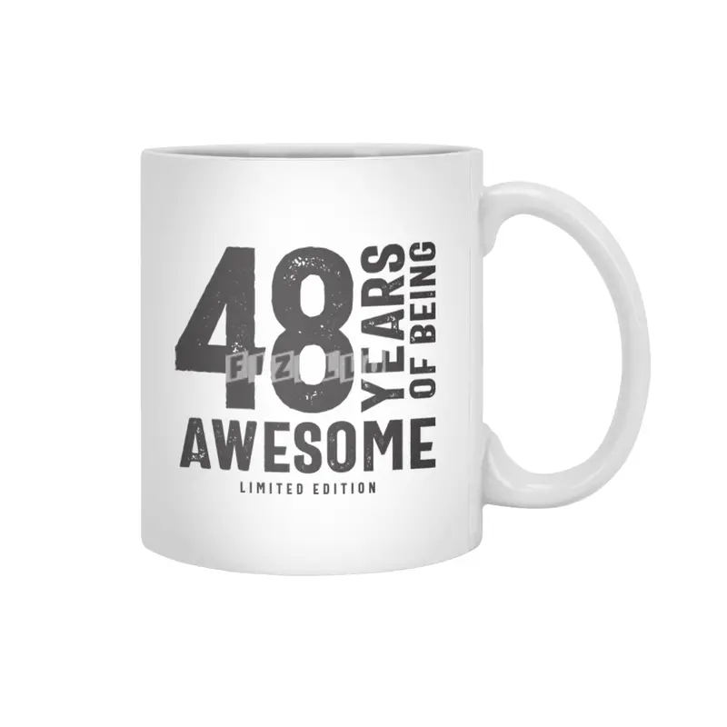 48 Years Of Being Awesome 48th Birthday Beyaz Kupa