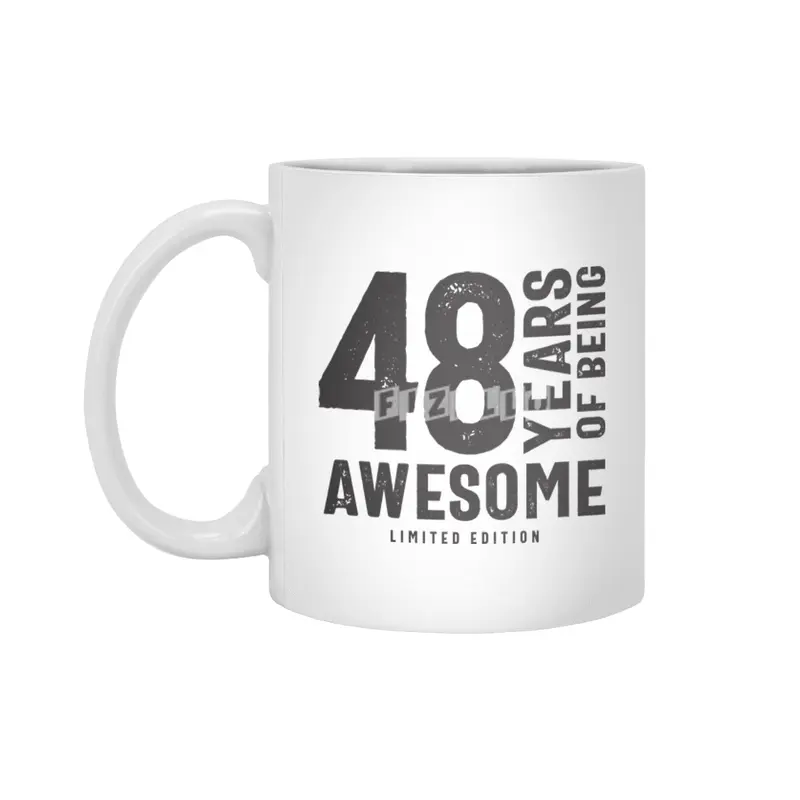 48 Years Of Being Awesome 48th Birthday Beyaz Kupa