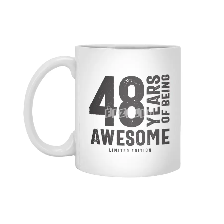 48 Years Of Being Awesome 48th Birthday Beyaz Kupa