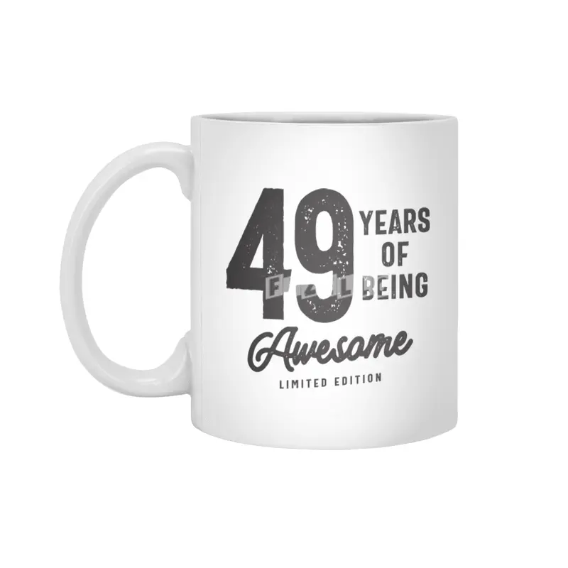 49 Years Of Being Awesome 49th Birthday Beyaz Kupa