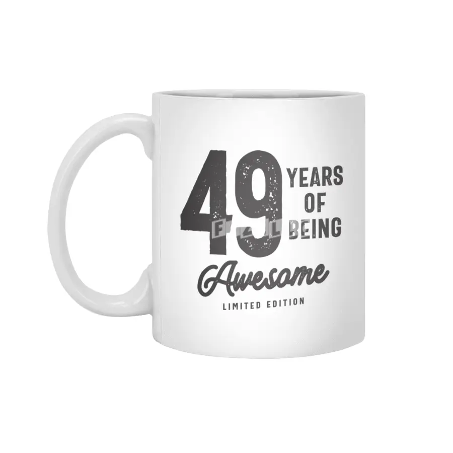 49 Years Of Being Awesome 49th Birthday Beyaz Kupa