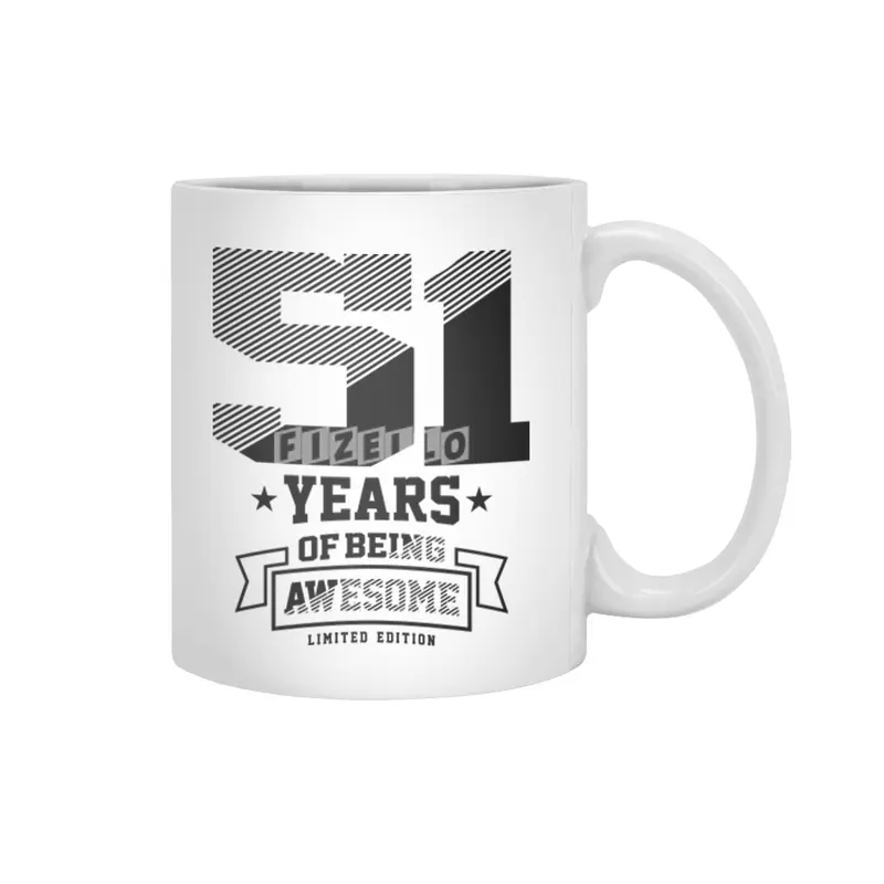 51 Years Of Being Awesome 51st Birthday Beyaz Kupa