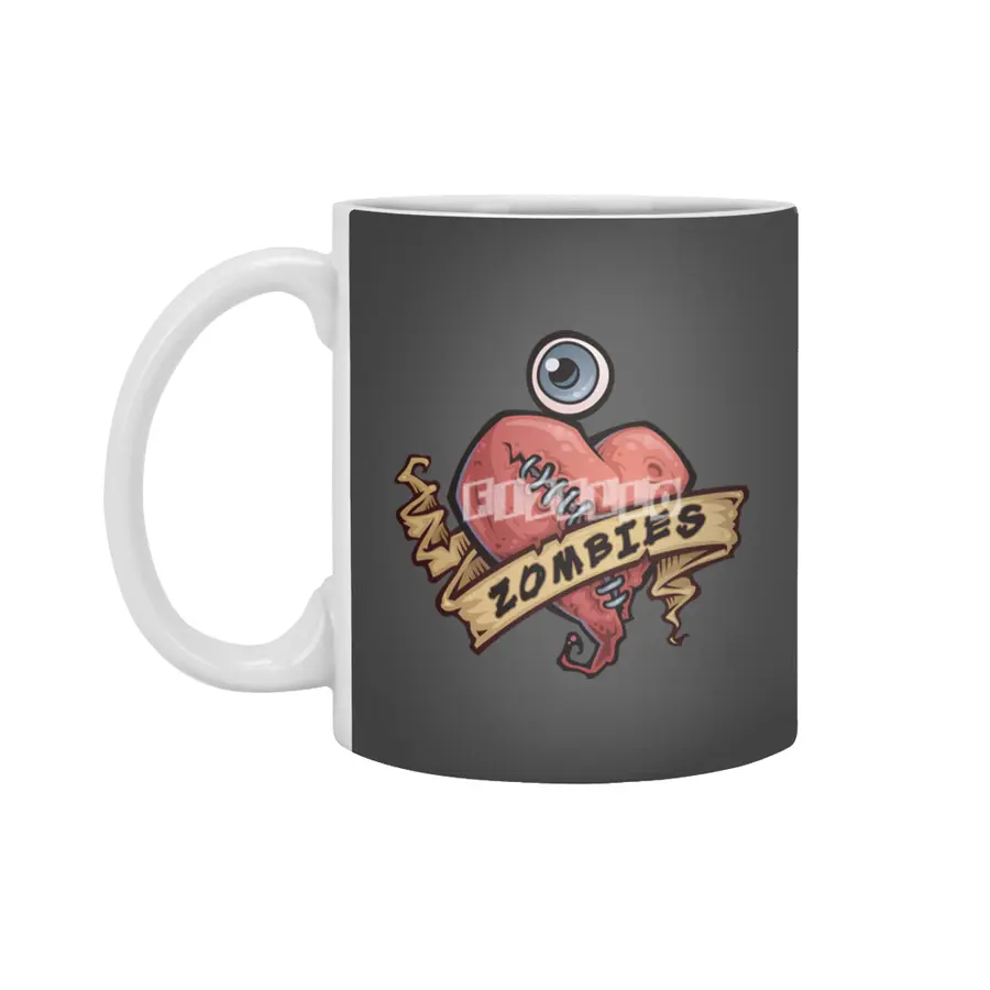 I Love Zombies Beyaz Kupa