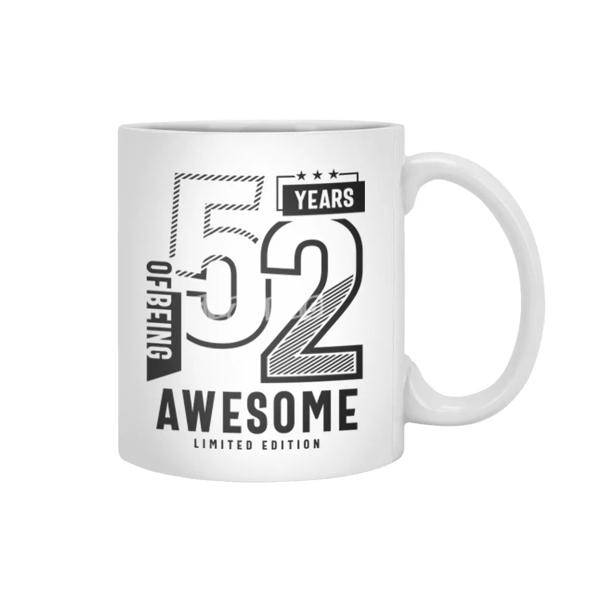 52 Years Of Being Awesome 52nd Birthday Beyaz Kupa