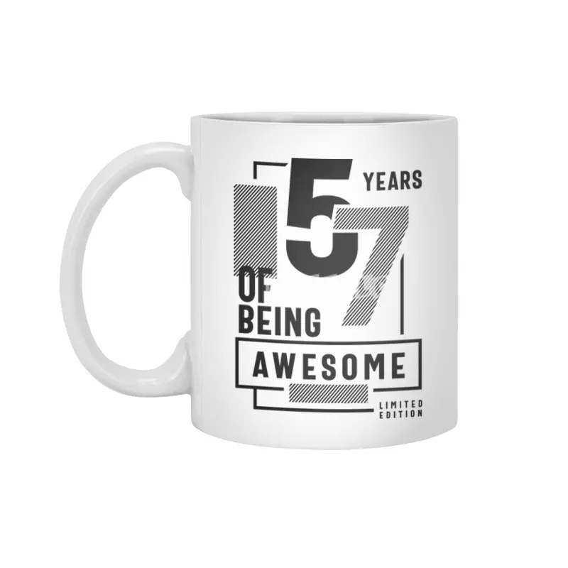 57 Years Of Being Awesome 57th Birthday Beyaz Kupa