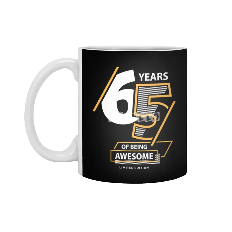 65 Years Of Being Awesome - 65th Birthday Beyaz Kupa