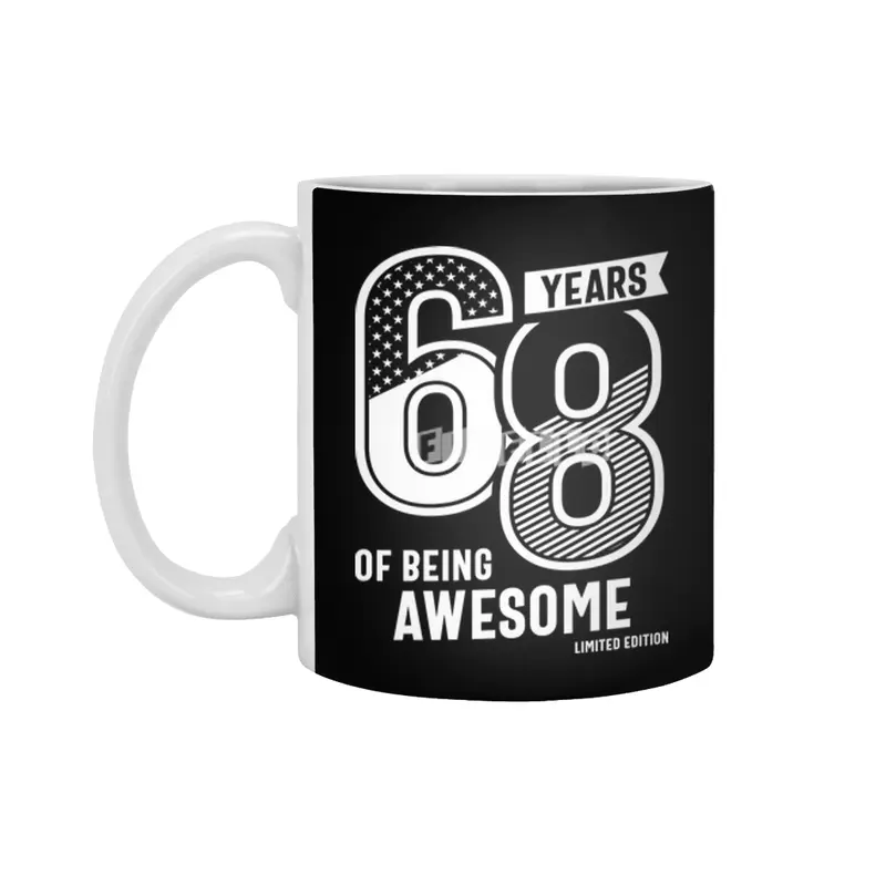 68 Years Of Being Awesome - 68th Birthday Beyaz Kupa