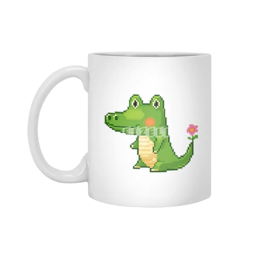 Alligator crocodile cute animation Beyaz Kupa