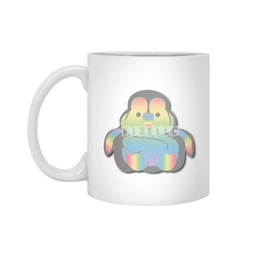 Rainbow Penguin Blob Beyaz Kupa